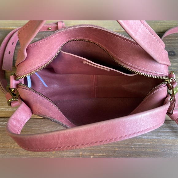 Madewell The Sydney Zip Top Leather Crossbody Bag Vintage Quartz - Picture 5 of 8